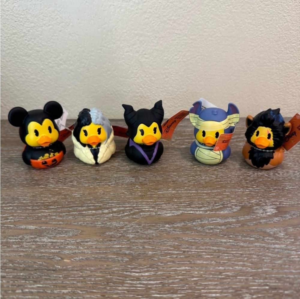 Target Disney Villian Rubber Ducks Cruella Scar Maleficent Stitch Mickey 5 New